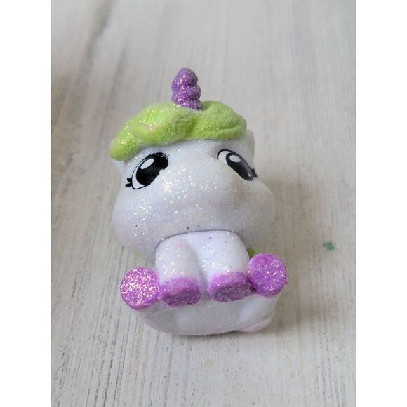 XO glitter unicorn green purple toy figure mythical - Picture 2 of 5